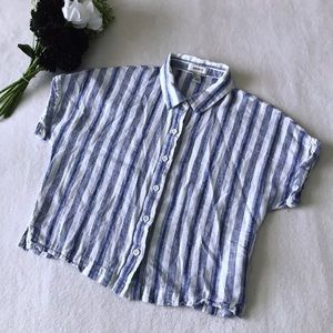 Forever 21 Button Down Crop Top